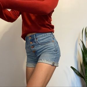 Button fly madewell Jean shorts